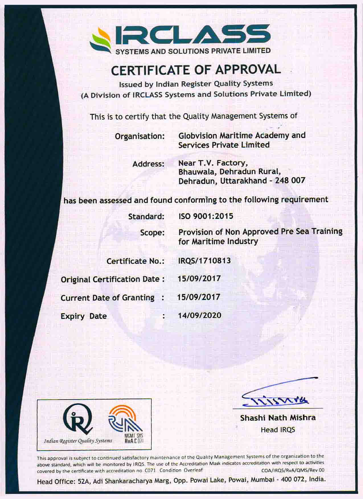 certificate